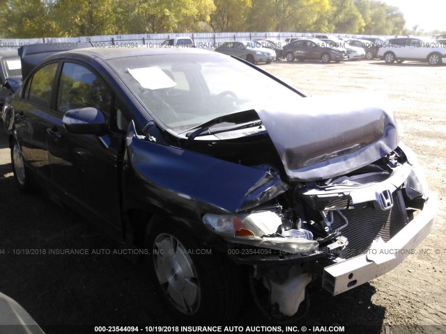 JHMFA36238S007119 - 2008 HONDA CIVIC HYBRID BLUE photo 1