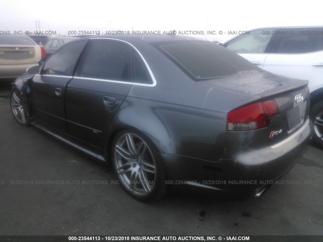 WUARU78E47N902509 - 2007 AUDI RS4 QUATTRO GRAY photo 3