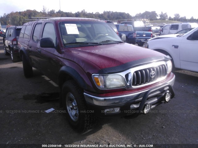 5TEGN92N04Z397101 - 2004 TOYOTA TACOMA DOUBLE CAB PRERUNNER BURGUNDY photo 1