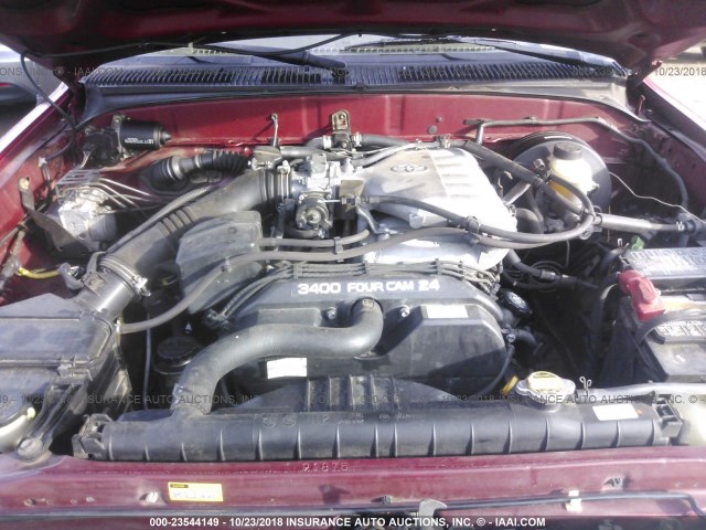 5TEGN92N04Z397101 - 2004 TOYOTA TACOMA DOUBLE CAB PRERUNNER BURGUNDY photo 10