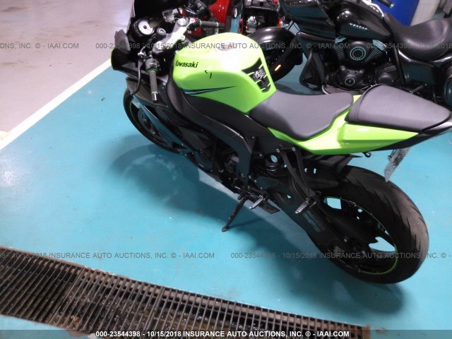 JKAZX4R15BA028745 - 2011 KAWASAKI ZX600 R GREEN photo 3