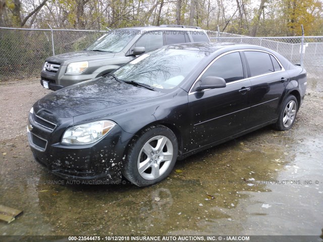 1G1ZA5EU9CF127403 - 2012 CHEVROLET MALIBU LS შავი ფოტო 2