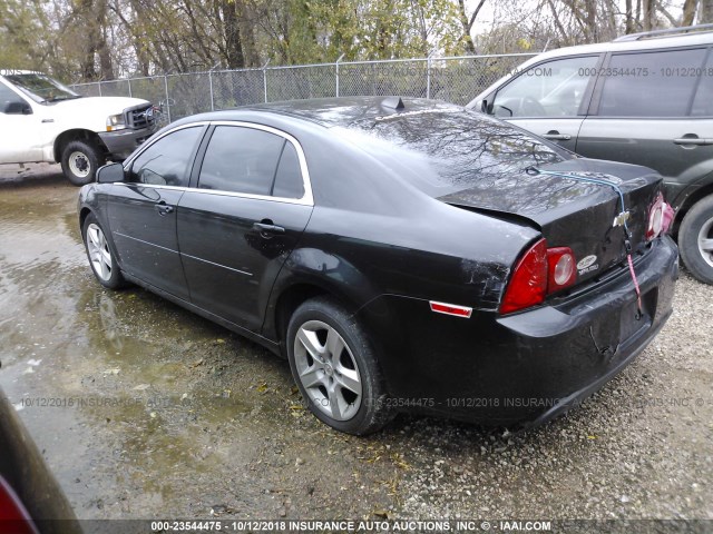 1G1ZA5EU9CF127403 - 2012 CHEVROLET MALIBU LS შავი ფოტო 3