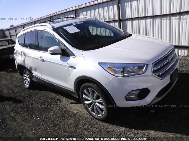 1FMCU9J95JUC62055 - 2018 FORD ESCAPE TITANIUM WHITE photo 1