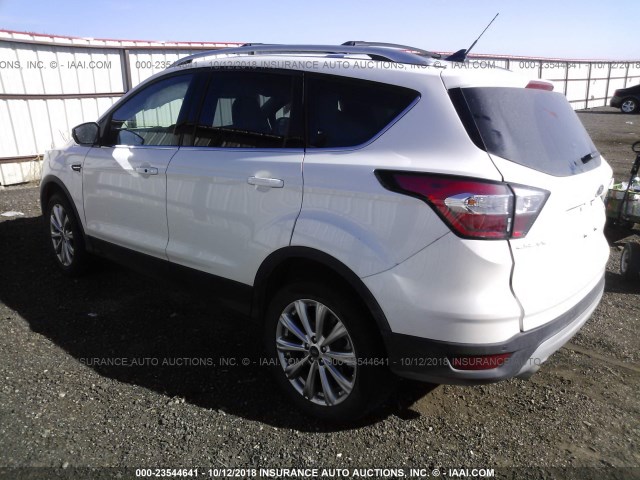 1FMCU9J95JUC62055 - 2018 FORD ESCAPE TITANIUM WHITE photo 3