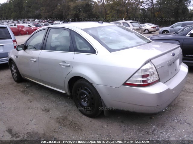 1FAHP24W98G110286 - 2008 FORD TAURUS SEL SILVER photo 3