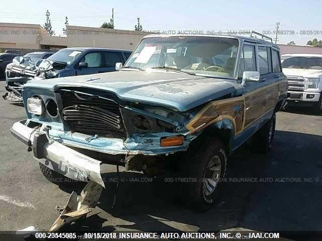 1JCNJ15U6HT049894 - 1987 JEEP GRAND WAGONEER  BLUE photo 2