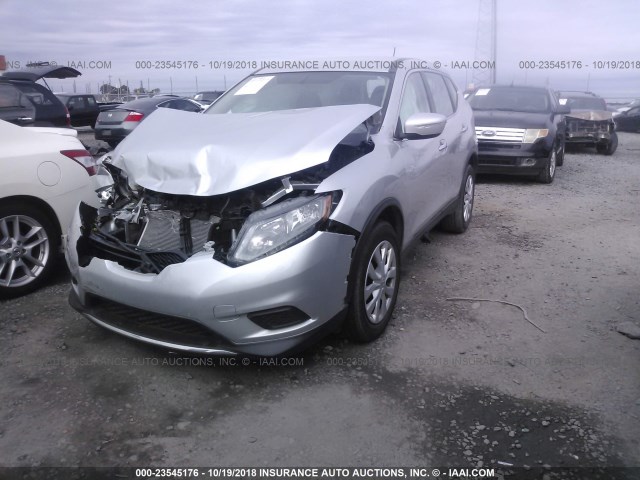 KNMAT2MT5FP511425 - 2015 NISSAN ROGUE S/SL/SV SILVER photo 2