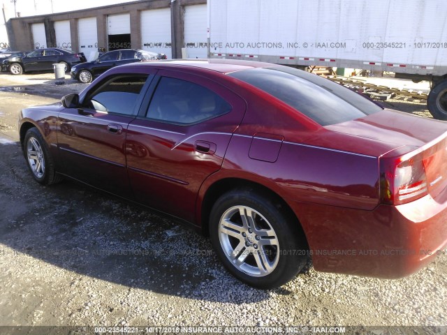 2B3KA53H66H191532 - 2006 DODGE CHARGER R/T RED photo 3