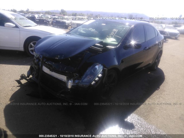 1C3CDFBB1GD635514 - 2016 DODGE DART SXT BLACK photo 2