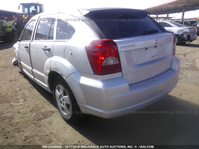 1B3HB28C17D331309 - 2007 DODGE CALIBER SILVER photo 3