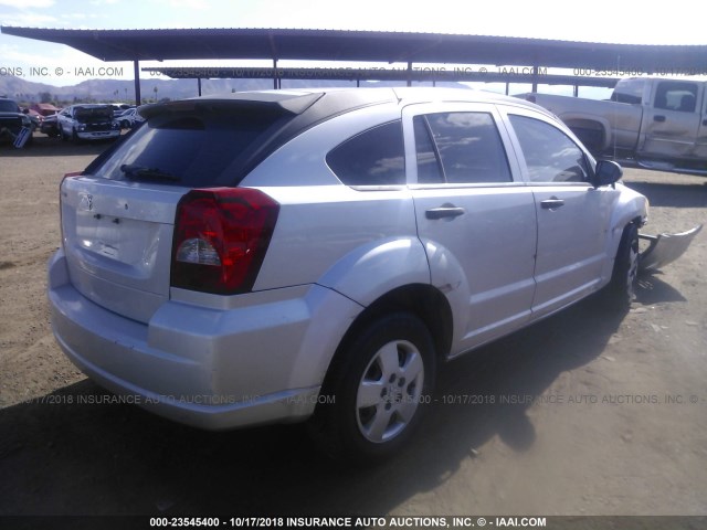 1B3HB28C17D331309 - 2007 DODGE CALIBER SILVER photo 4