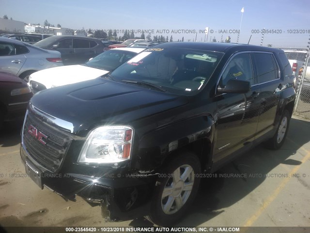 2GKALMEK6G6327103 - 2016 GMC TERRAIN SLE BLACK photo 2