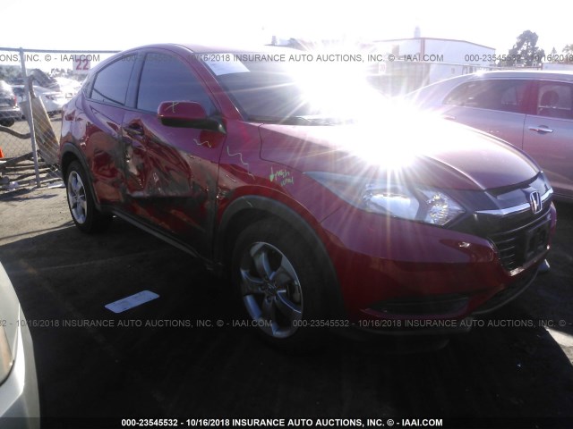 3CZRU5H35HG706048 - 2017 HONDA HR-V LX RED photo 1