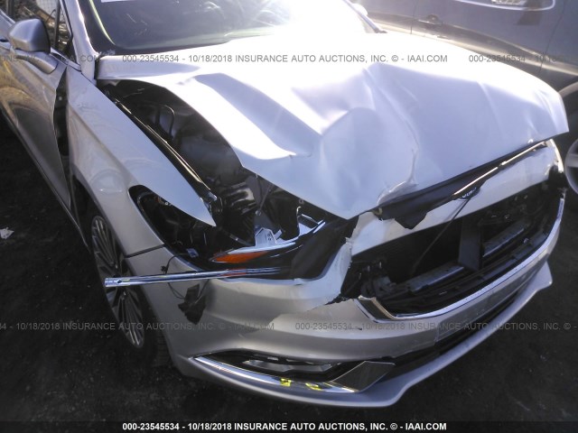 3FA6P0K95HR168168 - 2017 FORD FUSION TITANIUM SILVER photo 6