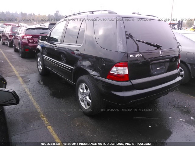 4JGAB57E44A489642 - 2004 MERCEDES-BENZ ML 350 BLACK photo 3