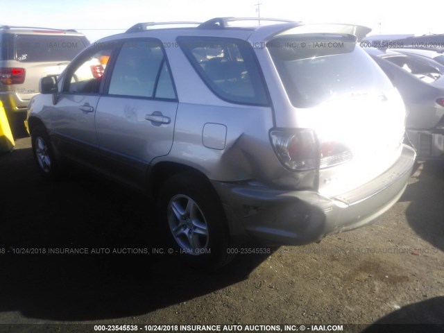 JTJGF10U920122099 - 2002 LEXUS RX 300 SILVER photo 3