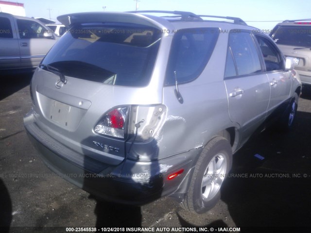 JTJGF10U920122099 - 2002 LEXUS RX 300 SILVER photo 4