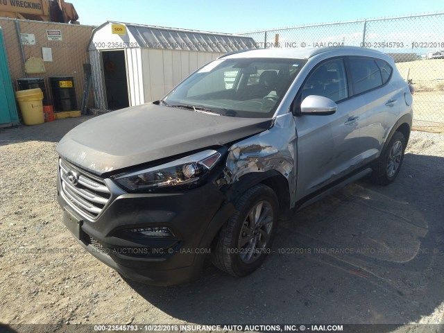 KM8J33A41HU394641 - 2017 HYUNDAI TUCSON LIMITED/SPORT AND ECO/SE SILVER photo 2