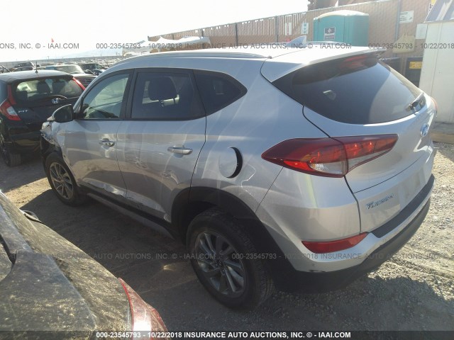 KM8J33A41HU394641 - 2017 HYUNDAI TUCSON LIMITED/SPORT AND ECO/SE SILVER photo 3