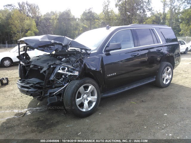 1GNSCBKC3GR417144 - 2016 CHEVROLET TAHOE C1500 LT BLACK photo 2