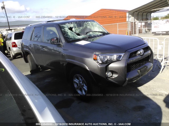 JTEBU5JRXH5418843 - 2017 TOYOTA 4RUNNER SR5 PREM/LTDL/TRAIL/TRD GRAY photo 1