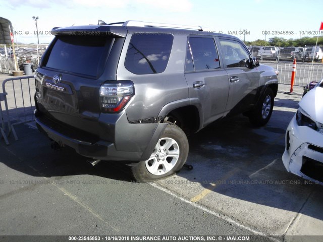 JTEBU5JRXH5418843 - 2017 TOYOTA 4RUNNER SR5 PREM/LTDL/TRAIL/TRD GRAY photo 4