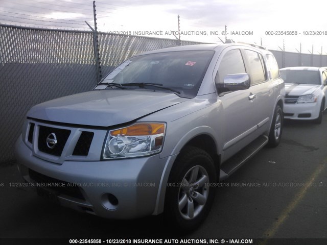 5N1BA0ND5CN601103 - 2012 NISSAN ARMADA SV/SL/PLATINUM SILVER photo 2