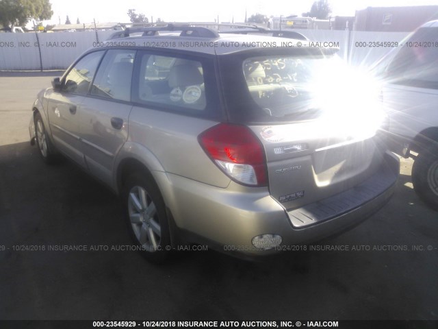 4S4BP61C887340639 - 2008 SUBARU OUTBACK 2.5I GOLD photo 3