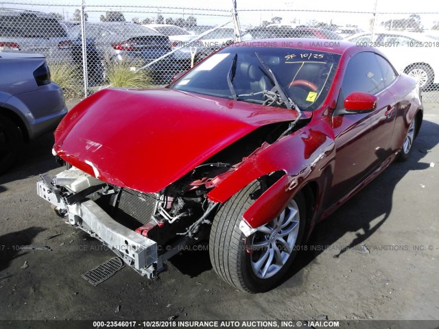 JNKCV66E39M722863 - 2009 INFINITI G37 SPORT RED photo 2