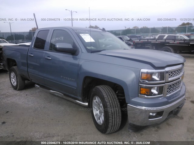 1GCVKREH5FZ383098 - 2015 CHEVROLET SILVERADO K1500 LT BLUE photo 1