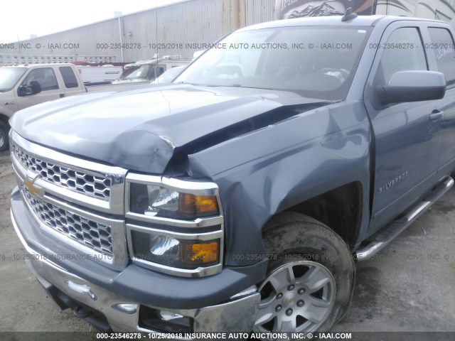 1GCVKREH5FZ383098 - 2015 CHEVROLET SILVERADO K1500 LT BLUE photo 6