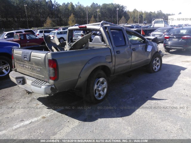 1N6MD27T11C396650 - 2001 NISSAN FRONTIER CREW CAB SC TAN photo 4