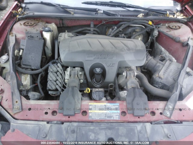 2G2WP552871184037 - 2007 PONTIAC GRAND PRIX RED photo 10