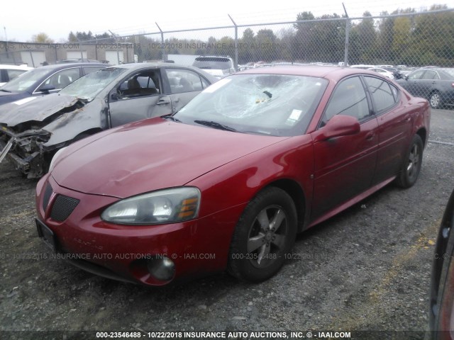 2G2WP552871184037 - 2007 PONTIAC GRAND PRIX RED photo 2
