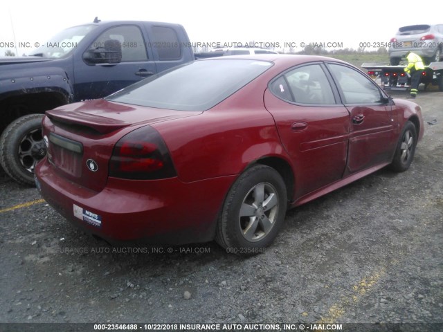 2G2WP552871184037 - 2007 PONTIAC GRAND PRIX RED photo 4