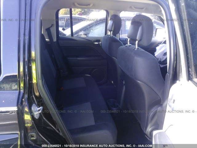 1C4NJRFB3CD630530 - 2012 JEEP PATRIOT LATITUDE BLACK photo 8