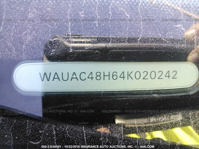 WAUAC48H64K020242 - 2004 AUDI A4 1.8 CABRIOLET GRAY photo 9