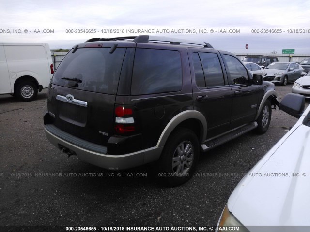 1FMEU64E97UA79539 - 2007 FORD EXPLORER EDDIE BAUER BURGUNDY photo 4