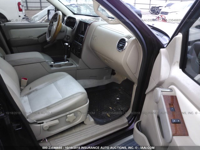 1FMEU64E97UA79539 - 2007 FORD EXPLORER EDDIE BAUER BURGUNDY photo 5