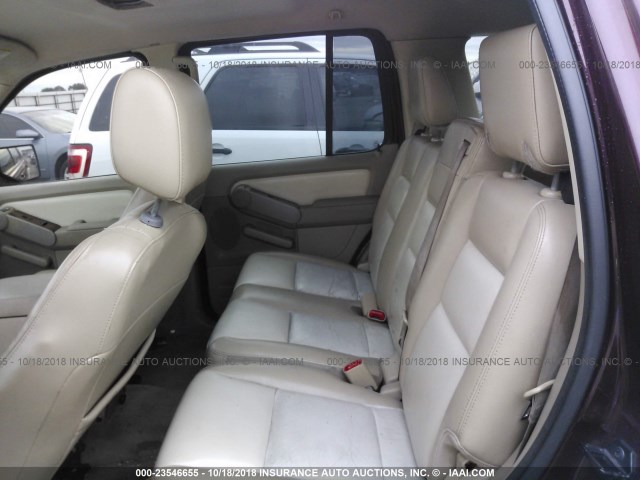 1FMEU64E97UA79539 - 2007 FORD EXPLORER EDDIE BAUER BURGUNDY photo 8