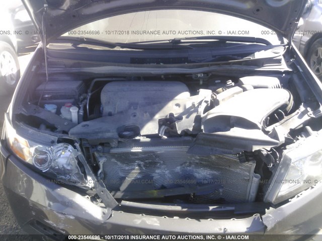 5FNRL5H69FB036252 - 2015 HONDA ODYSSEY EXL GRAY photo 10