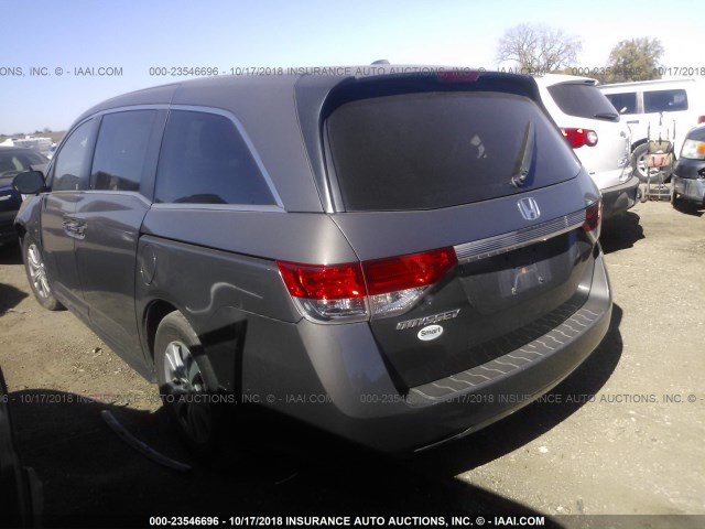 5FNRL5H69FB036252 - 2015 HONDA ODYSSEY EXL GRAY photo 3