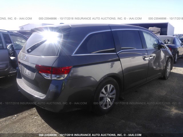 5FNRL5H69FB036252 - 2015 HONDA ODYSSEY EXL GRAY photo 4