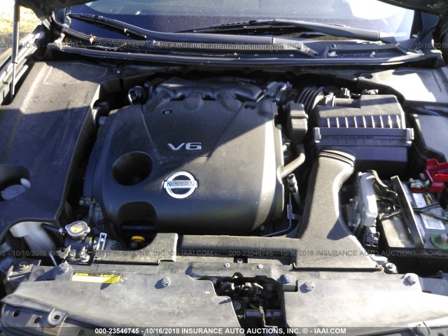 1N4AA5AP9AC860396 - 2010 NISSAN MAXIMA S/SV GRAY photo 10