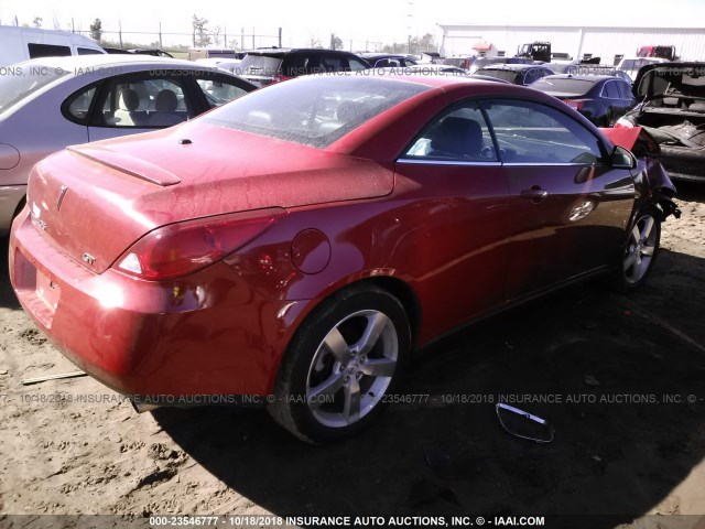 1G2ZH351474252621 - 2007 PONTIAC G6 GT RED photo 4