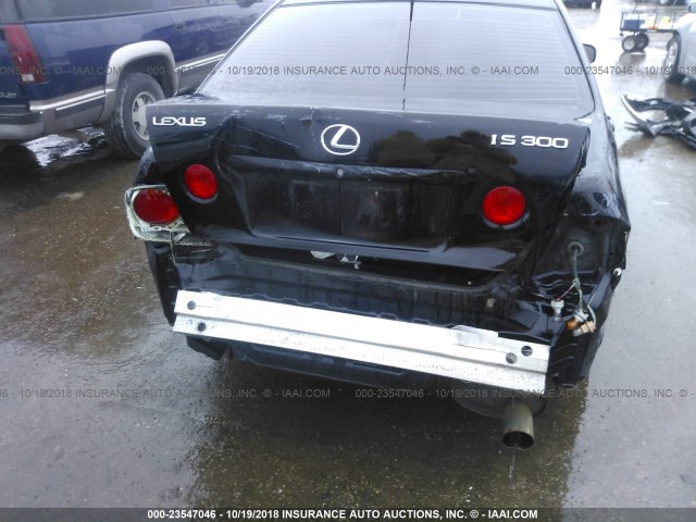 JTHBD192820041260 - 2002 LEXUS IS 300 BLACK photo 6