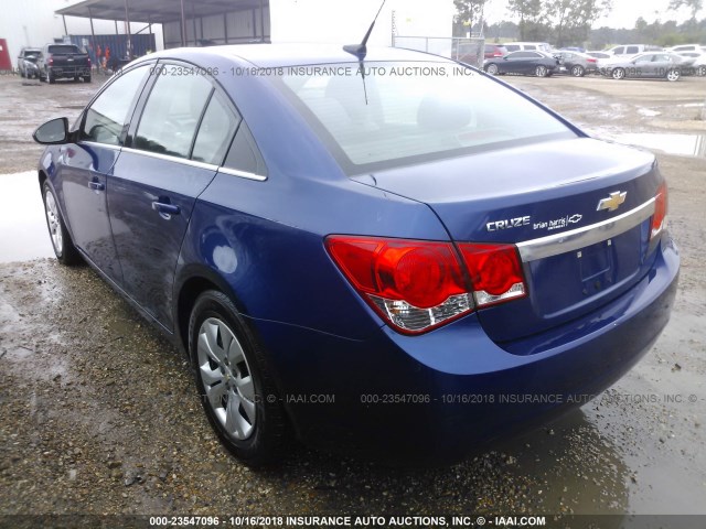 1G1PC5SHXC7398957 - 2012 CHEVROLET CRUZE LS BLUE photo 3