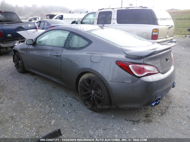 KMHHU6KJ9DU099363 - 2013 HYUNDAI GENESIS COUPE 3.8L GRAY photo 3