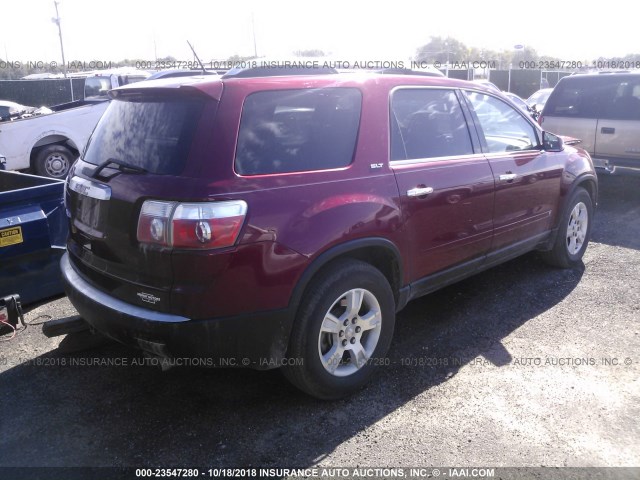 1GKER23D99J148777 - 2009 GMC ACADIA SLT-1 RED photo 4